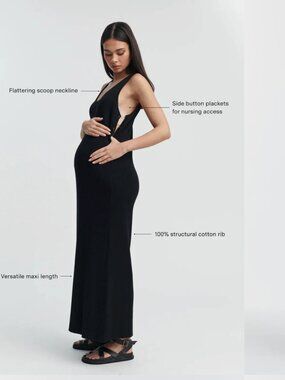 Légoe Heritage Maternity Resort Dress in Navy Size 2 / L / 8-10 US